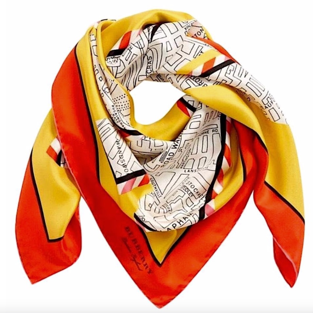 Burberry Multi with Tag Silk London Square Scarf/Wrap - Picture 5 of 9